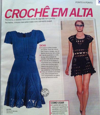 Vestido Azul - Revista Manequim